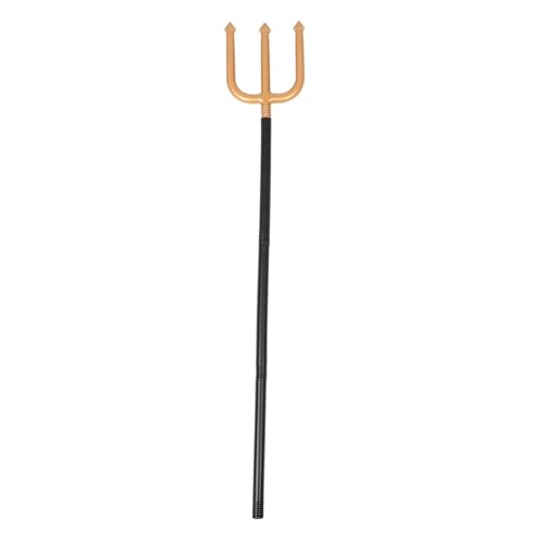 minkissy Gold Kostüm -Requisite Plastic Pitchfork Für Masquerade -Partys Goldener Pitchfork -zauberstab Für Halloween -Cosplay Einfach Zu Verwenden Für Bühnenaufführungen von minkissy