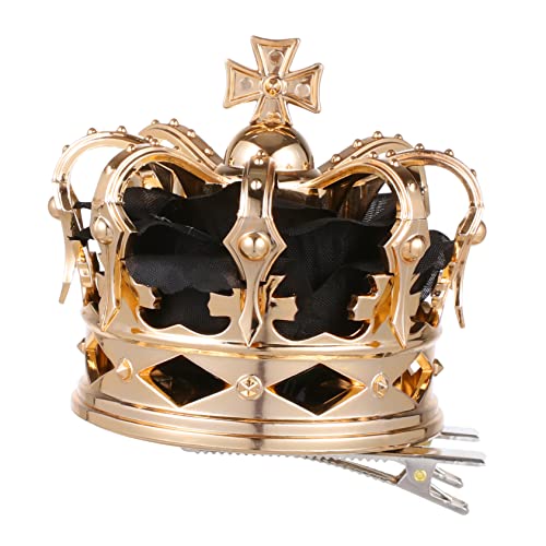 minkissy Goldener Haarclip Design Halloween Party Kopfschmuck für Damen Cosplay Krone Haarschmuck Geeignet für Kostümfest und Tanzveranstaltungen von minkissy