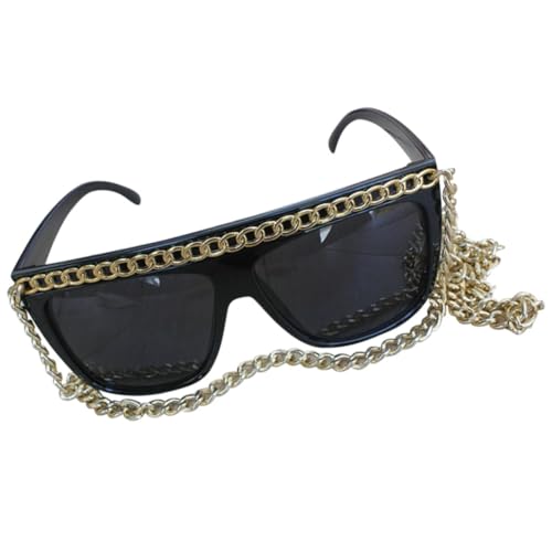 minkissy Goldkettenbrille Partybrille mit goldener Kette Tanzparty-Brille lustige Partybrille Kettenriemenhalter Brille Brillen für Maskerade minkissy Goldkettenbrille Partybrille mit goldener Kette Tanzparty-Brille lustige Partybrille Kettenriemenhalter Brille Brillen für Maskerade von minkissy