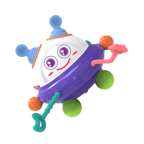 minkissy Greifspielzeug mit Langlebigem Sicherem Material und Drehbarem UFO Design Fördert Frühkindliche Motorik und Greiffähigkeit Sensorisches Zugspielzeug für Kleinkinder von minkissy
