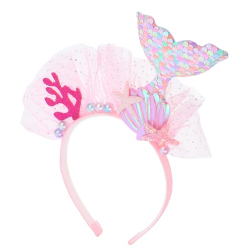 minkissy Haarreif mit Pailletten Design Leichtes Party Haarband für Strand und Kostümpartys Rosa Netzstoff Kopfschmuck Stilvolles Meeres Thema Accessoire minkissy Haarreif mit Pailletten Design Leichtes Party Haarband für Strand und Kostümpartys Rosa Netzstoff Kopfschmuck Stilvolles Meeres Thema Accessoire von minkissy