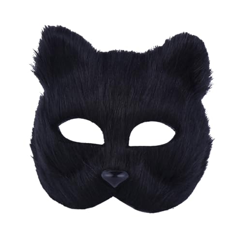 minkissy Halbgesichts Fuchsmaske Cosplay Tiermaske Schwarz Masquerade Ball Maske Karneval Party Erwachsene Halloween Zubehör Elegant Leicht und Atmungsaktiv minkissy Halbgesichts Fuchsmaske Cosplay Tiermaske Schwarz Masquerade Ball Maske Karneval Party Erwachsene Halloween Zubehör Elegant Leicht und Atmungsaktiv von minkissy