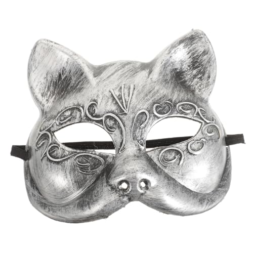 minkissy Halbgesichts Fuchsmasken Requisite Retro Karneval Halloween Kostümparty Maske Damen Atmungsaktiv Leicht und Vielseitig für Maskerade und Cosplay von minkissy