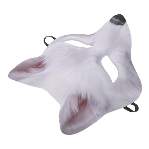 minkissy Halbgesichts-fuchsmaske aus Leichte Bequeme Tier-cosplay-maske für Halloween Karneval Party Wiederverwendbar für Erwachsene Geeignet von minkissy