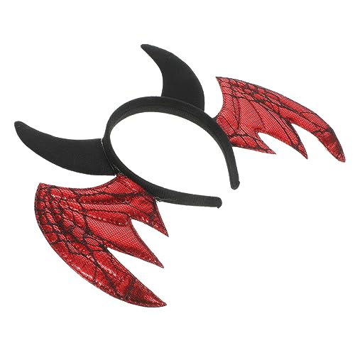 minkissy Halloween Bat Horn Stirnband Cosplay Haarreif mit Fledermausflügeln Rotes Halloween Kostüm Zubehör für Party und Fasching Erwachsene und Jugendliche minkissy Halloween Bat Horn Stirnband Cosplay Haarreif mit Fledermausflügeln Rotes Halloween Kostüm Zubehör für Party und Fasching Erwachsene und Jugendliche von minkissy