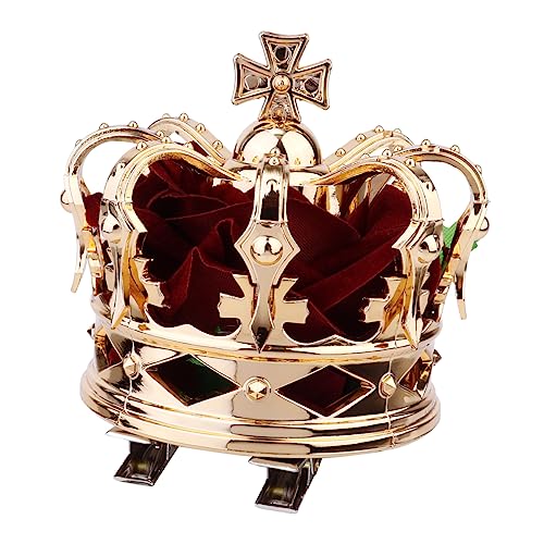 minkissy Halloween Cosplay Haarclip Goldene Prinzessinkrone Haarspange für Party Braut Zubehör von minkissy