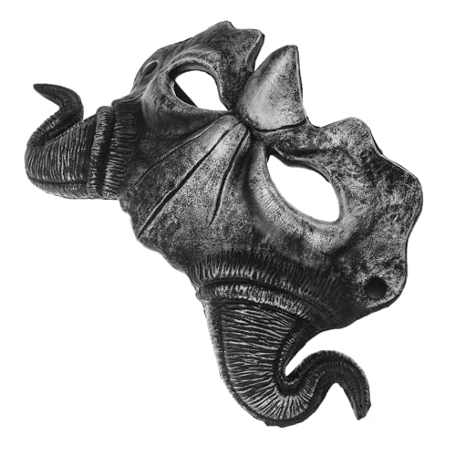 minkissy Halloween Dämonenmaske mit Silbernen Ziegenhörnern Halbes Gesicht Elastisch Verstellbar Animalisches Kostümzubehör für Erwachsene für Halloween Cosplay und Maskenbälle minkissy Halloween Dämonenmaske mit Silbernen Ziegenhörnern Halbes Gesicht Elastisch Verstellbar Animalisches Kostümzubehör für Erwachsene für Halloween Cosplay und Maskenbälle von minkissy