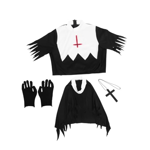 minkissy Halloween Damen Zombie Nonne Kostüm Gothic Cosplay Party Outfit Mystisch Schwarzes Halloween Kostüm für Frauen für Karneval Fasching Bühnenauftritte und Gruselpartys minkissy Halloween Damen Zombie Nonne Kostüm Gothic Cosplay Party Outfit Mystisch Schwarzes Halloween Kostüm für Frauen für Karneval Fasching Bühnenauftritte und Gruselpartys von minkissy