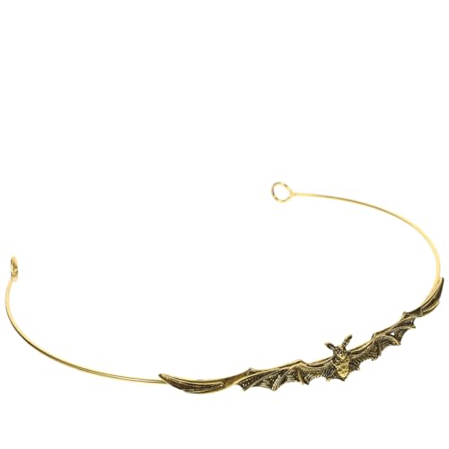 minkissy Halloween Fledermaus Tiara Krone Stirnband Bühnenauftritt Retro Metall Haarschmuck Halloween Cosplay Fledermaus Kopfbedeckung Partybevorzugung-Golden minkissy Halloween Fledermaus Tiara Krone Stirnband Bühnenauftritt Retro Metall Haarschmuck Halloween Cosplay Fledermaus Kopfbedeckung Partybevorzugung-Golden von minkissy