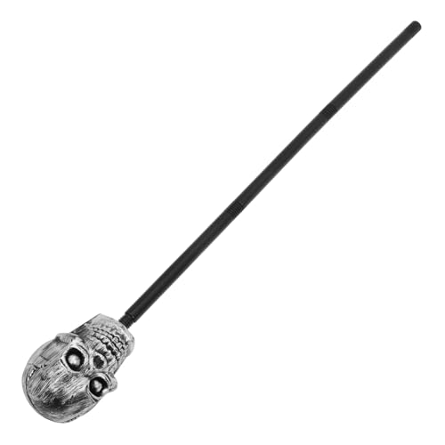 minkissy Halloween Gehstock mit Skelettkopf Leichter Cosplay Stock für Halloween Feiern und Theateraufführungen Robustes Zubehör für Kostüme und Festliche Anlässe von minkissy