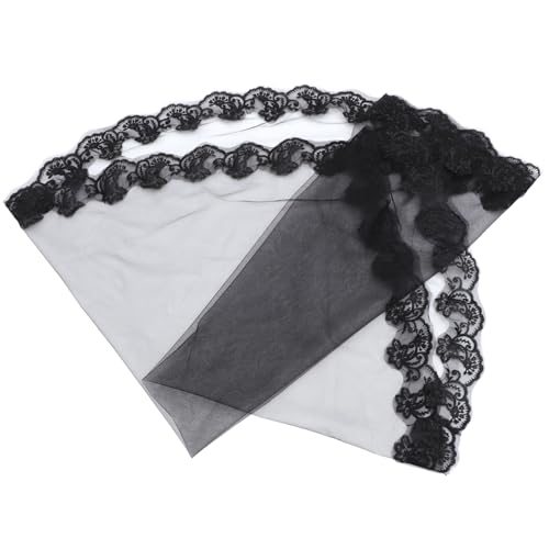 minkissy Halloween Geisterbraut Schleier Schwarzer Gothic Stil Kopfschmuck für Party Cosplay und Karneval und Leicht von minkissy