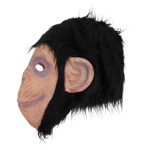minkissy Halloween Gorilla Maske für Erwachsene Beweglicher Mund Lustige Cosplay Kopfmaske für Kostümpartys und Halloween Feiern von minkissy