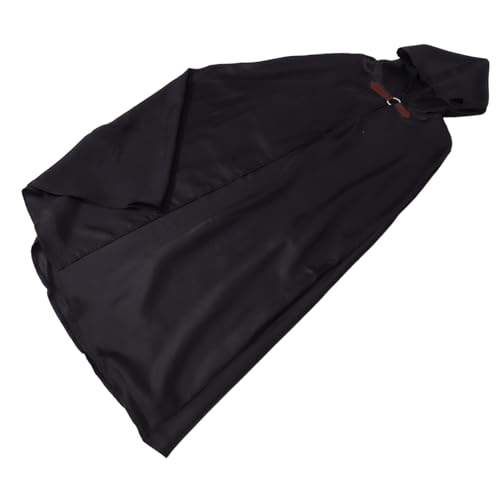 minkissy Halloween Gruseliger Umhang Halloween Cape Gruseliger Halloween-umhang Halloween-cosplay-mantel Schwarzer Kapuzenmantel Renaissance-kostüm Für Männer Horrorkostüm Black Polyester von minkissy
