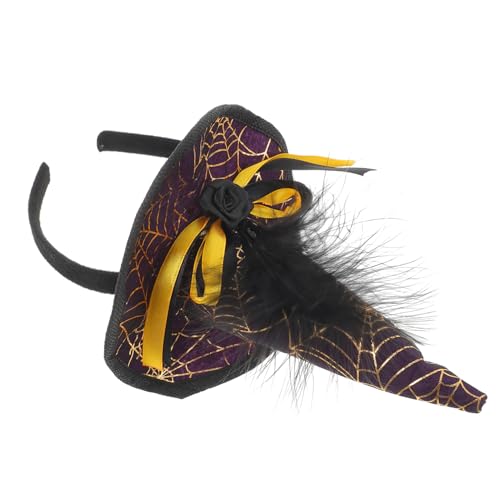 minkissy Halloween Haarband mit Hexenhut Kreatives Cosplay Kostümzubehör für Halloween Partys Festliches Haaraccessoire für Damen Originelles Party Kopfschmuck minkissy Halloween Haarband mit Hexenhut Kreatives Cosplay Kostümzubehör für Halloween Partys Festliches Haaraccessoire für Damen Originelles Party Kopfschmuck von minkissy