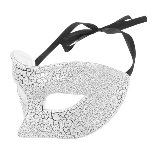 minkissy Halloween Half Face Maske mit Gruseligem Rissmuster Halbe Gesichtsmaske für Erwachsene Komfortable Masquerade Gesichtsabdeckung für Halloween Karneval Kostümparty und Cosplay minkissy Halloween Half Face Maske mit Gruseligem Rissmuster Halbe Gesichtsmaske für Erwachsene Komfortable Masquerade Gesichtsabdeckung für Halloween Karneval Kostümparty und Cosplay von minkissy