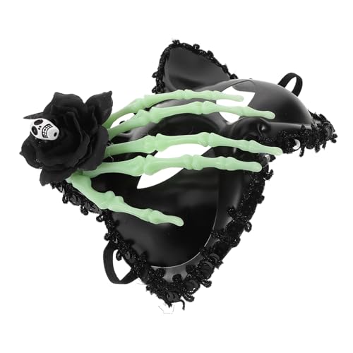 minkissy Halloween Katzenmaske mit Schädelhand Leichte Kunststoff Halbgesichtsmaske für Kostümpartys Verstellbarer Elastischer Riemen Vielseitig für Maskerade Karneval und Kostümbälle minkissy Halloween Katzenmaske mit Schädelhand Leichte Kunststoff Halbgesichtsmaske für Kostümpartys Verstellbarer Elastischer Riemen Vielseitig für Maskerade Karneval und Kostümbälle von minkissy