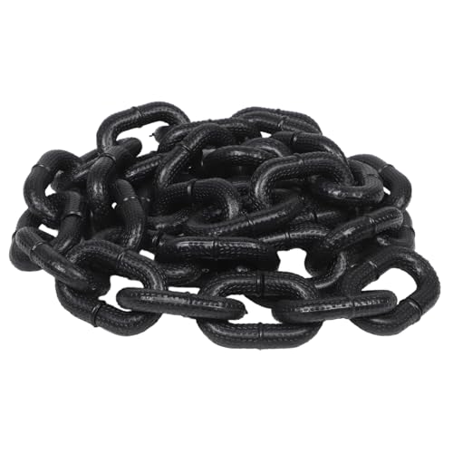 minkissy Halloween-Ketten aus Kunststoff Halloween Requisiten Halloween Dekoration Halloween wirft Halloween Kette Fluchtraum-Requisiten Gefälschte Kettensäge für Halloween Plastik Black von minkissy