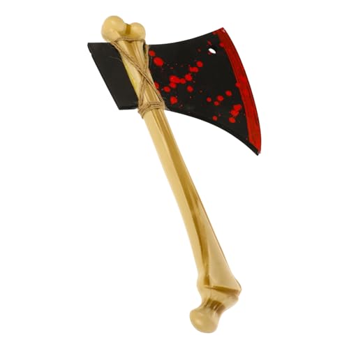 minkissy Halloween Knochen Einseitige Axt Requisite für Performance Realistisches Leichtes Halloween Party Kostüm Zubehör für Cosplay und Streiche von minkissy