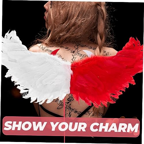 minkissy Halloween Kostüm Flügel Damen Engelsflügel und Teufelsflügel Cosplay Party Accessoire mit Bequemem Haarreif für Gruselige Verkleidung und Fasching von minkissy