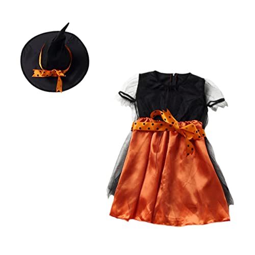 minkissy Halloween Kostüm Orange Rock und Hut Kreatives Cosplay Outfit für Mädchen für Karneval Maskerade und Halloween Partys minkissy Halloween Kostüm Orange Rock und Hut Kreatives Cosplay Outfit für Mädchen für Karneval Maskerade und Halloween Partys von minkissy