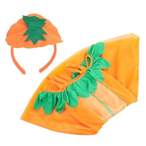 minkissy Halloween Kürbis Kostüm Set mit Pumpkin Haarreif und Grünem Tüllrock Bequemes Stoffmaterial Festliches Halloween Outfit für Party Cosplay Karneval Fasching und Bühnenauftritte minkissy Halloween Kürbis Kostüm Set mit Pumpkin Haarreif und Grünem Tüllrock Bequemes Stoffmaterial Festliches Halloween Outfit für Party Cosplay Karneval Fasching und Bühnenauftritte von minkissy
