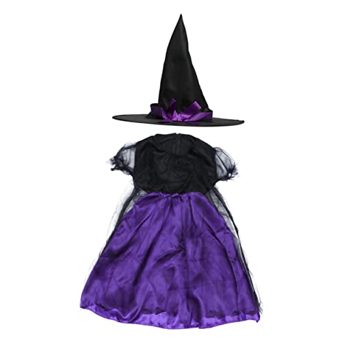 minkissy Halloween Mädchen Hexenkostüm mit Prinzessinnenkleid und Kurzem Umhang Hochwertiges Cosplay Outfit für Karneval Fasching und Halloween Party Langlebig und Auffällig Gestaltet minkissy Halloween Mädchen Hexenkostüm mit Prinzessinnenkleid und Kurzem Umhang Hochwertiges Cosplay Outfit für Karneval Fasching und Halloween Party Langlebig und Auffällig Gestaltet von minkissy