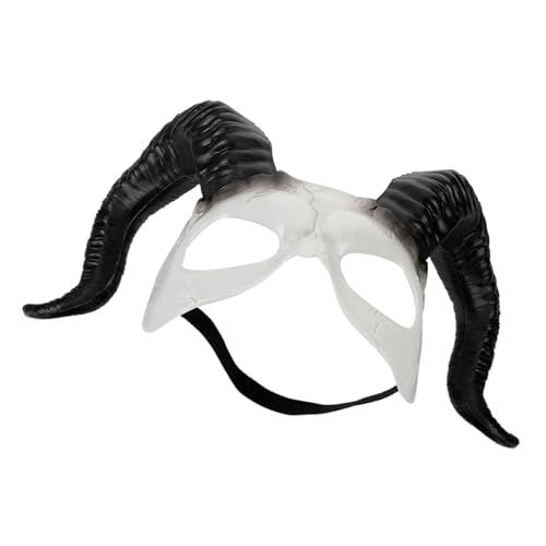 minkissy Halloween Maske mit Ox Horn Design Dekorative Cosplay Maske für Partys und Festivals Sicher und Langlebig für Halloween und Kostüme minkissy Halloween Maske mit Ox Horn Design Dekorative Cosplay Maske für Partys und Festivals Sicher und Langlebig für Halloween und Kostüme von minkissy