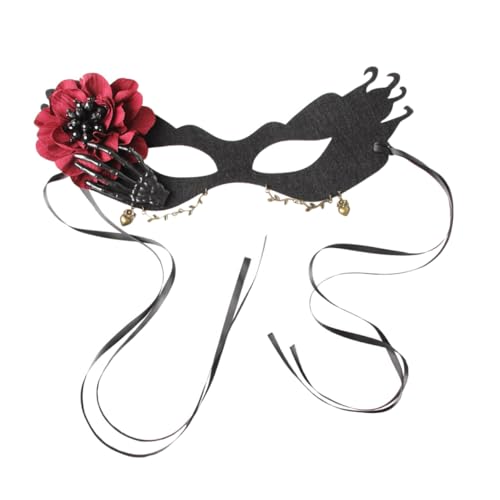 minkissy Halloween Masquerade Halbgesichtsmaske Damen Leichte Filzstoff Maske Gruseliges Skelett Design für Kostümparty Cosplay und Maskenball Langlebiges und Sicheres Halloween Zubehör minkissy Halloween Masquerade Halbgesichtsmaske Damen Leichte Filzstoff Maske Gruseliges Skelett Design für Kostümparty Cosplay und Maskenball Langlebiges und Sicheres Halloween Zubehör von minkissy