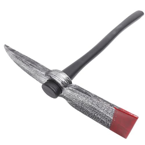 minkissy Halloween Pickaxe Realistische Kunststoff Pickaxe für Halloween Kostümpartys Karneval und Cosplay Leicht Langlebig und Sicher der Anwendung von minkissy