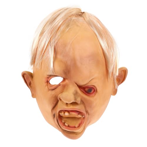 minkissy Halloween Vollgesichtsmaske Obliquer Augenmann Horror Kostümmaske aus Umweltfreundlichem Material für Karneval Maskenball Party Erwachsene Beige minkissy Halloween Vollgesichtsmaske Obliquer Augenmann Horror Kostümmaske aus Umweltfreundlichem Material für Karneval Maskenball Party Erwachsene Beige von minkissy