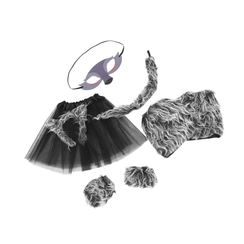 minkissy Halloween Wolf Kostümset für Weiche Wolfsohren Kopfband Handschuhe Maske Beinwärmer für Unvergessliche Rollenspiele und Kostümpartys minkissy Halloween Wolf Kostümset für Weiche Wolfsohren Kopfband Handschuhe Maske Beinwärmer für Unvergessliche Rollenspiele und Kostümpartys von minkissy