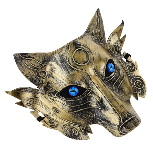 minkissy Halloween- für Party Cosplay-Party- im Horror-Stil im Tierdesign einzigartige Wolf-Cosplay- Masken Wolfsmaske PVC von minkissy