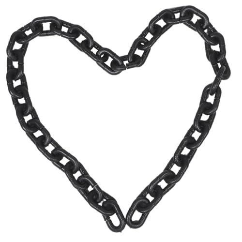 minkissy Halloween-partykette Karneval Requisiten Cosplay -Requisiten Filmrequisiten Gefälschte Halloween-Ketten Kettenpropie Halloween Halloween-Ketten Aus Kunststoff Plastik Black von minkissy