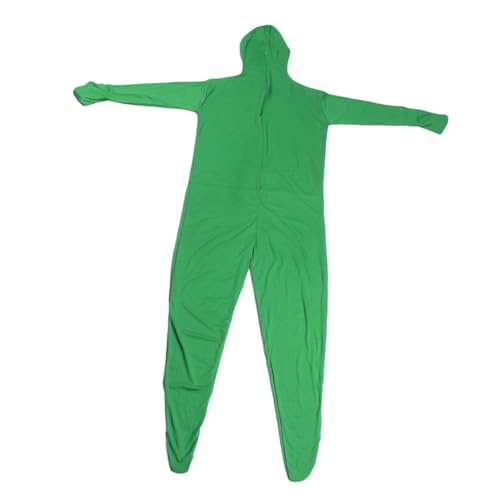 minkissy Halloweens Kostüm Bodysuit aus Dehnbarem Seidenmaterial mit Reißverschluss Unisex Ganzkörperanzug in Grün Geeignet für Party Cosplay und Performance für Damen und Herren von minkissy
