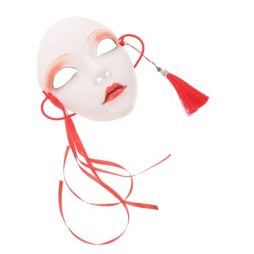minkissy Handbemalte Cosplay Maske Chinesische Kultur Vollgesichts Karneval Party Bühnenmaske für Erwachsene Festival Kostüm Accessoire von minkissy
