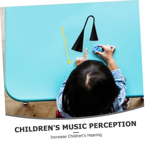 minkissy Handheld Cowbell Agogo Bell mit Kunststoffschlägel Doppeltönendes Kinderschlaginstrument für Frühe Musikalische Früherziehung Sicher und Kinderfreundlich Fördert Rhythmusgefühl von minkissy