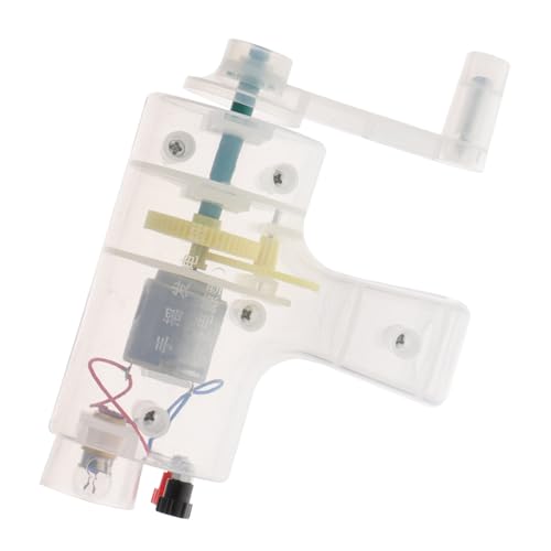 minkissy Handkurbelgenerator Klein Tragbar Robust für Elektrische Experimente Physik Generator DIY Stromerzeuger Lehrmittel Wissenschaft von minkissy