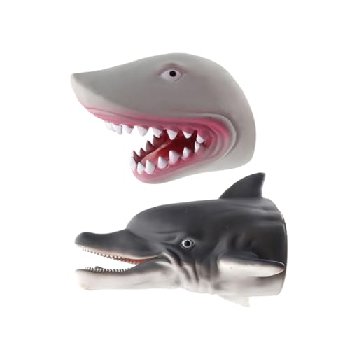 minkissy Handpuppe Delfin aus Sicherem Material Realistisches Tier Handspielzeug für Rollenspiele und Kreatives Lernen Interaktives Meeresbewohner Puppenspiel für Jungen und Mädchen von minkissy