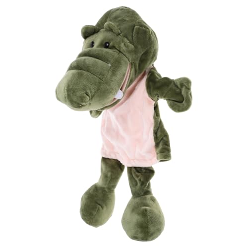 minkissy Handpuppe Interaktive Tierhandpuppe Plüsch Handpuppe Süßes Krokodil für Geschichtenerzählen und Rollenspiele Fördert Sprachentwicklung und Hand Augen Koordination von minkissy