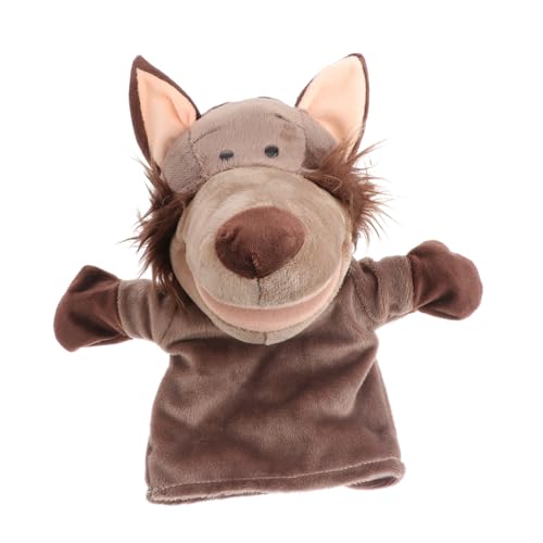 minkissy Handpuppe Wolf Plüsch Kuschelig Waschbar Storytelling für Erwachsene für Rollenspiele Theater Sprachförderung und Emotionstraining von minkissy