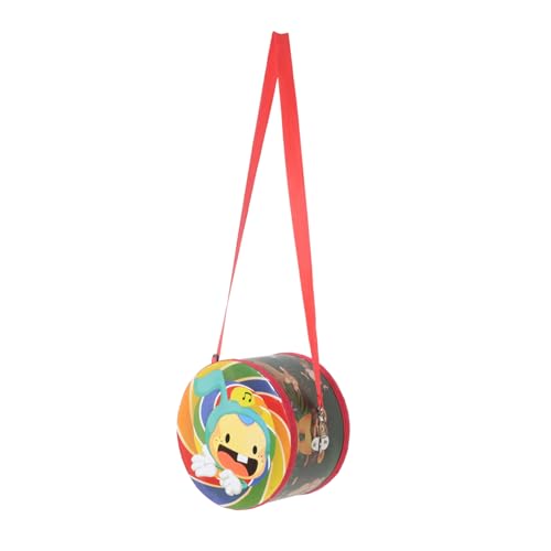 minkissy Handtrommel mit Zwei Schlägeln Holz Percussion Instrument mit Tierischen Mustern Fördert Rhythmus Koordination und Musikalische Fähigkeiten für Kindergarten und Zuhause von minkissy