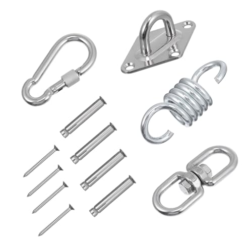 minkissy Hanger Set für Hängesessel und Hängematten Rostfrei Schwerlastfähig Stabile Aufhängung für Holz Beton Outdoor Schaukel Zubehör für Garten Spielplatz Fitnessgeräte von minkissy