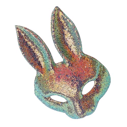 minkissy Hasenmaske mit Pailletten Cartoon Halbgesichts Rabbit Mask für Halloween Ostern Themenpartys Auffällige Tiermaske Langlebiges Cosplay Kostümzubehör minkissy Hasenmaske mit Pailletten Cartoon Halbgesichts Rabbit Mask für Halloween Ostern Themenpartys Auffällige Tiermaske Langlebiges Cosplay Kostümzubehör von minkissy