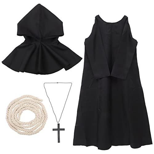 minkissy Herren Kapuzen Mönchrobe für Halloween Mittelalterliche Renaissance Robe Cosplay Kostüm für Mottoparty Vielseitig Einsetzbar Detailreich Verarbeitet von minkissy