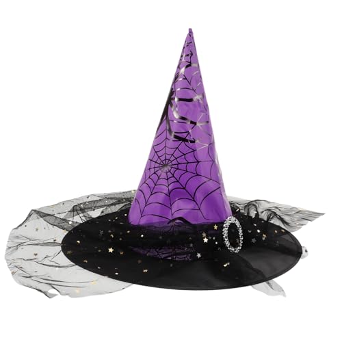minkissy Hexenhut für Halloween Eleganter Spitzhut mit Spitze für Kostümpartys Cosplay und Themenveranstaltungen für Damen und Herren minkissy Hexenhut für Halloween Eleganter Spitzhut mit Spitze für Kostümpartys Cosplay und Themenveranstaltungen für Damen und Herren von minkissy