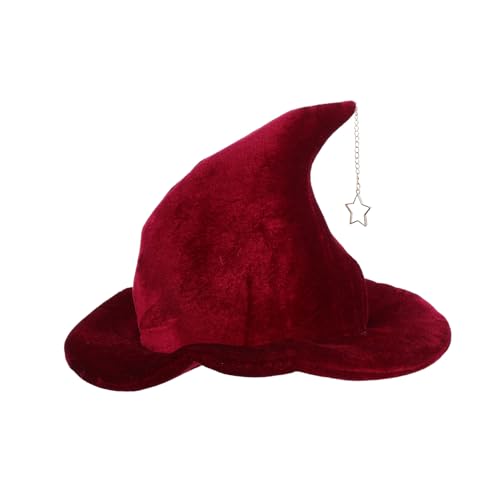 minkissy Hexenhut mit Sternanhänger für Halloween für Erwachsene Vielseitiges Kostüm Accessoire für Themenpartys und Rollenspiele minkissy Hexenhut mit Sternanhänger für Halloween für Erwachsene Vielseitiges Kostüm Accessoire für Themenpartys und Rollenspiele von minkissy