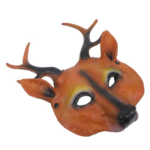 minkissy Hochwertige PU Hirschmaske Cosplay Tiermaske Halloween Party Requisite Leicht und Langlebig für Karneval Fasching Kostüm von minkissy