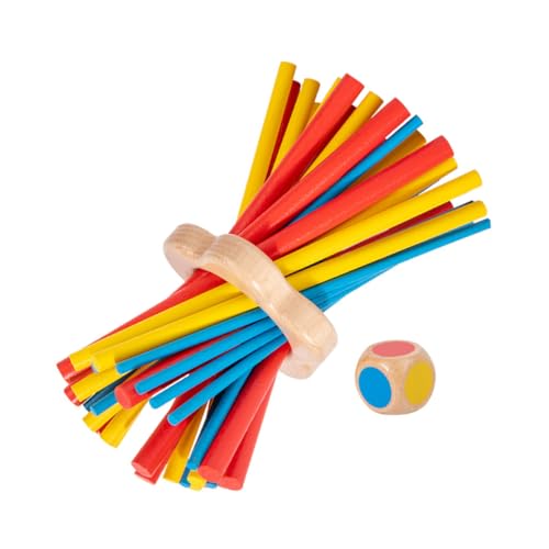 minkissy Holz Balance Stick Spiel Montessori für Balance und Geduldtraining Familienspiel Strategisches Koordinationsspiel Robustes Holzspielzeug für Jungen und Mädchen von minkissy