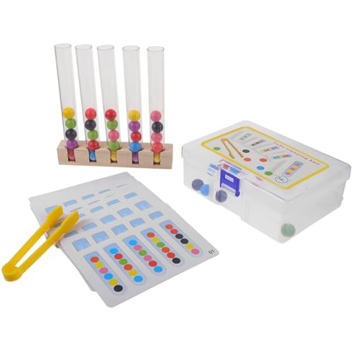 minkissy Holz Clip Perlen Bunte Lernperlen Pädagogisch Sicher Leicht Fördert Hand Auge Koordination Feinmotorik für Kleinkinder Geburtstagsgeschenk von minkissy