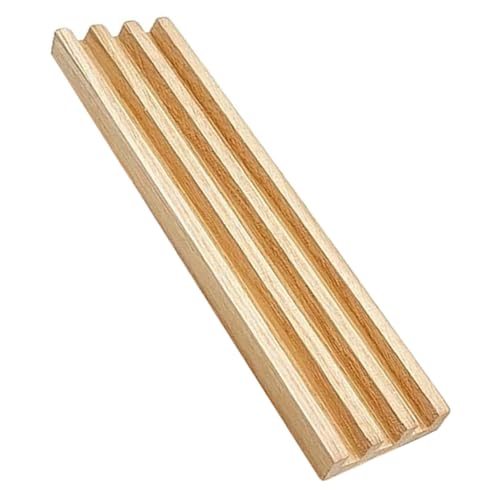 minkissy Holz Domino Halter mit Rutschfester Basis Multifunktionales Domino Tablett für Spielsteine und Alphabetkarten für Kreatives Spiel und Organisation von minkissy